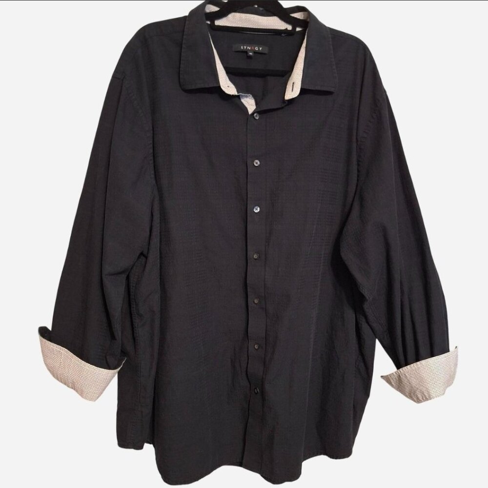 Men's 3XL long sleeve button-down 100% cotton shirt by SYNRGY